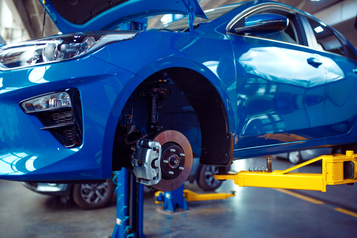 Wheel alignment service at Euro Motor Clinic